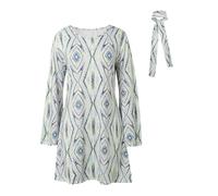 Vhersily 2026 Vestido hippie de los años 70 para mujer retro de discoteca con vestidos turbantes signo de paz gafas collar disfraces de carnaval temáticos fiestas Cosplay ceremonia streetwear Y2K Hip