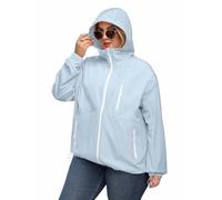 Vhersily Abrigo de mujer de invierno, impermeable, otoñal, chaqueta, parka, otoño, tallas grandes, elegante, ligero, chaqueta, chándal para el viento, ropa, para entretiempo, senderismo, ciclismo, Bu1