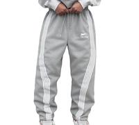 Vhersily Baggy Pantalones de jogging para hombre estilo americano retro para el tiempo libre con logotipo pierna recta pantalones deportivos elásticos otoño invierno y suave ligero pantalón gimnasio a