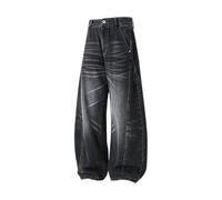 Vhersily Barril Jeans Hombre 2026 Vintage Distressed Baggy Low-Rise Jeans Denim Pantalones Kimono Japonés Pantalones Harem Bohemia Respirante Casual Primavera Verano Playa para Entrenamiento Jogging