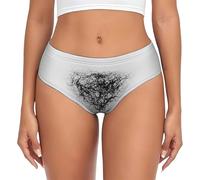 Vhersily Braguitas de mujer, con cintura elástica ligera e invisible para llevar todo el día ropa interior suave bikini braguitas hipster suave erótica ropa interior, Color blanco., S