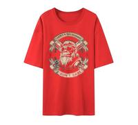 Vhersily Camiseta original de motorista: Vintage Ride Classic Thrill camiseta gráfica unisex con cuello redondo, manga corta, slim suave moda Y2k regalo de San Valentín, novios, rojo, XL