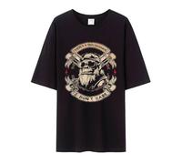 Vhersily Camiseta original de motorista: Vintage Ride Classic Thrill camiseta gráfica unisex con cuello redondo, manga corta, slim suave moda Y2k regalo de San Valentín, novios, Negro , 3XL