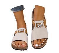 Vhersily Chanclas de mujer de verano cuña sandalias elegantes corcho casa mar playa sandalias ancho abierto zapatos para fiesta ceremonia eventos boda noche trabajo oficina ocasiones formales, Color