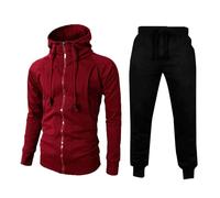 Vhersily Chándal de hombre con capucha y pantalón de 2 piezas Suit Tracksuit Chándal ligero de invierno deportivo completo para gimnasia Activewear, conjunto de tenis para fitness, jogging, gimnasio