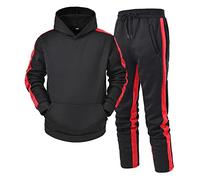 Vhersily Chándal deportivo de 2 piezas para hombre, sudaderas con capucha y pantalones, para correr, otoño e invierno, suave y cómoda, clásica chaqueta de algodón, Hip Hop Streetwear, para llevar