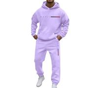 Vhersily Chándal para hombre, elegante conjunto de chándal de entrenamiento con estampado casual para todos los días, cómodo, ideal para combinar con camisetas, pantalones, gimnasia Activewear, para