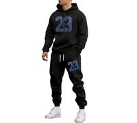 Vhersily Chándales para hombre completos ofertas, largo, de gran tamaño, para el tiempo libre, Y2K, Hip Hop, 2 piezas, sudadera y pantalones de jogging unisex, para llevar nuevo semestre, para otoño e