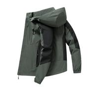 Vhersily Chaqueta de invierno impermeable para hombre, con capucha, estilo informal, con forro polar, táctica, militar, para trabajo, pesca, escalada, senderismo, otoño e invierno, versátil, C Army
