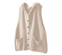 Vhersily Chaqueta de invierno para mujer con capucha de punto jersey femenino para jóvenes chaleco formal suelto cárdigan chaqueta clásica, cortavientos de invierno, chaqueta de entretiempo, ropa de