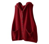 Vhersily Chaqueta de invierno para mujer con capucha de punto suéter femenino para jóvenes chaleco formal suelto cárdigan Top chaqueta clásica de color liso, invierno cortavientos chaquetas para bodas