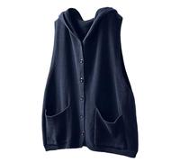 Vhersily Chaqueta de invierno para mujer con capucha de punto suéter femenino para jóvenes chaleco formal suelto cárdigan Top chaqueta clásica de color liso, invierno cortavientos chaquetas para bodas