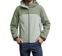 Vhersily Chaquetas ligeras para hombre, chaqueta de montaña con capucha cortavientos, chaqueta transpirable impermeable para camping, pesca, ciclismo, otoño e invierno, versátil para look, C Light