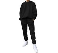 Vhersily Conjunto de chándal para hombre deportivo para correr, de manga larga, pantalones deportivos para el tiempo libre, sudadera y pantalones de gimnasia Activewear, conjunto de tenis para fitness