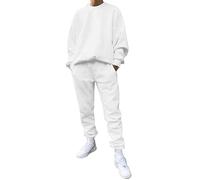 Vhersily Conjunto de chándal para hombre deportivo para correr, de manga larga, pantalones deportivos para el tiempo libre, sudadera y pantalones de gimnasia Activewear, conjunto de tenis para fitness