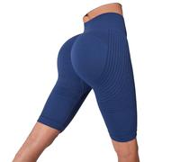 Vhersily Leggings cortos anticelulíticos para mujer, de compresión de cintura alta, pantalones deportivos ajustados para control del vientre durante el entrenamiento, a la moda, Scrunch Butt opacos