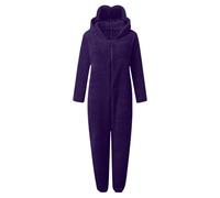 Vhersily Pijama entero para mujer de forro polar Teddy Pijamas enteros Adulto Cosplay Animal Onesies con Capucha Mono entero de Peluche Adecuado Suelto Y2K Discoteca Suave y Ligero 2026 Regalo Año