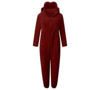 Vhersily Pijama entero para mujer de forro polar Teddy Pijamas enteros Adulto Cosplay Animal Onesies con Capucha Mono entero de Peluche Adecuado Suelto Y2K Discoteca Suave y Ligero 2026 Regalo Año