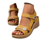 Vhersily Sandalias Mujer 2026 Verano con Plantilla Extraíble Sandalias Elegantes de Tacón Sandalia de Punta Abierta Cómodas con Cuña Zapatos Ortopédicas Plantillas Arch Fit Correa de Tobillo para