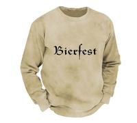 Vhersily Sudadera con capucha para hombre, de manga larga, de gran tamaño, para otoño e invierno, cálida, suave, para caminar, versátil para look, boda, invitado, cóctel, B Khaki, M