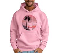 Vhersily Sudadera sexy con capucha de manga larga con estampado de letras para mujer con bolsillos, sudadera con cuernos, para viajes y paseos, para otoño e invierno, versátil para look, Rosa, XXL