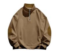 Vhersily Sudadera sin capucha hombre cuello alto invierno cálido sudadera peluda jersey oferta elegante sudadera hombre abierta con cremallera bolsillos ligera gasa tallas grandes camiseta otoño,