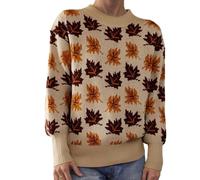 Vhersily Suéter de cuello alto para mujer de manga larga de punto fino Pullover suelto otoño invierno elegantes suéteres cuello alto geométricos, para entretiempo, negocios, versátiles para look, B