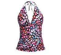 Vhersily Traje de baño para mujer con Push Up Shape, con cordones al cuello, espalda descubierta cuello en V Curvy Trajes de baño de contención Cruz Mar Piscina Playa Regalo de San Valentín, Negro 3