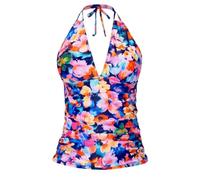 Vhersily Traje de baño para mujer con Push Up Shape, con cordones al cuello, espalda descubierta cuello en V Curvy Trajes de baño de contención Cruz Mar Piscina Playa Regalo de San Valentín, Azul 1