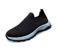 Vhersily Zapatillas de correr para mujer, Slip On Knit Sneaker de espuma viscoelástica, cómodas para el uso diario, planas antideslizantes cómodas para banquete oficina y ocio
