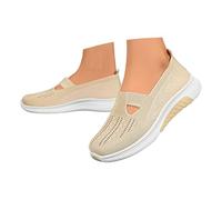 Vhersily Zapatos ortopédicos para mujer sin cordones Slip on zapatillas de deporte tenis running espuma viscoelástica caminar antideslizante cómodo para fiesta cóctel banquete oficina y tiempo libre