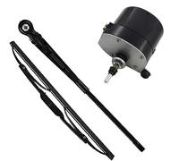 VHEUHZ Motor limpiaparabrisas universal con brazo + escobilla 12V compatible con Jeep Willys Tractor barco de pesca caravana Sustitución del motor del limpiaparabrisas del coche 01287358