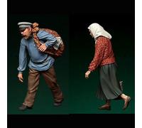 VHGHHVEJ 1/35 Kit de modelismo de Resina de Soldados Refugiados Europeos de la Segunda Guerra Mundial Figura sin Pintar ni Montar //L9e5Z2