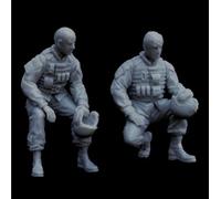 VHGHHVEJ 1/35 US Commando Soldier Resin Model Kit Kit de Resina de Soldado sin Pintar y sin Montar (2 Personas) // F8G2O3