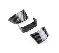 VHJIO Embellecedor de la cubierta del panel del volante interior con textura de fibra de carbono de 3 piezas, for VW, for Golf 5 MK5, for Passat B6, for Jetta MK5, for Accesorios TIGUAN Ajuste del vol