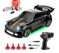 Vhjlfig 2.4 GHz Mini Coche De Drift Teledirigido Cable De Carga USB ABS 7.9x3.5x2.6cm Coche RC De Deriva Coches Control Remoto para Carreras Cumpleaños Navidad Juego Interior Infantil