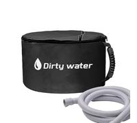 Vhjlfig Almacenamiento de Manguera de alcantarillado para, Impermeable, contenedor portátil con Doble Cremallera para Herramientas de residuos, Remolque, Camping, Cables eléctricos, Black