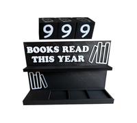 Vhjlfig Books Read This Year Counter ABS 13 x 4,5 x 8 cm Books Read This Year Tracker Book Counter Sign For Reading Goal Display For Setting PerusingTargets for Readers Writers