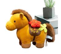Vhjlfig Juguete de peluche de caballo - 20 cm Suave de diseño chino | 2026 Animal de peluche suave de caballo | Regalo para adultos Fiesta de cumpleaños Habitación Enfermería