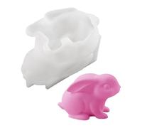Vhjlfig Molde de silicona de conejo de Pascua, moldes de silicona 3D | Molde de resina epoxi | Para maestros aficionados y celebraciones y talleres en fiestas de primavera