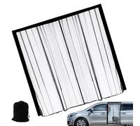 Vhjlfig Mosquitera Magnética Para Puerta De Camping-Car | Red Magnética Negra 150 x 110 cm - Pantalla Antimosca Para Puerta Corrediza De Camper Para Camping Viaje Protección Oscuridad