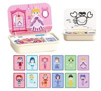 Vhjlfig Rompecabezas magnéticos | Puzzle magnético de madera juego de mesa con caja de almacenamiento, juguetes educativos preescolares a partir de 3, 4, 5, 6 años, a partir de 3, 4, 5, 6 años