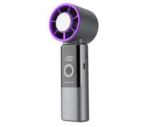 Vhjlfig Ventilador de Mano Portátil | Pantalla digital silenciosa,Ventilador Manual Portátil, Accesorios de Viaje,para Hogar Oficina Escuela Viajes Senderismo Playa Picnic Vacaciones Hombres