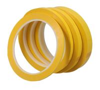 VHKJewE 4 rollos de cinta adhesiva ignífuga enmascarar for posicionamiento y marcado eléctrico, color amarillo intenso