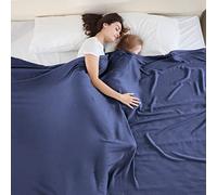 VHOME Manta de verano de bambú para adultos y niños, manta ligera y transpirable, puede mantener el cuerpo fresco para la cama, sofá y cualquier lugar marino, 240 x 220 cm