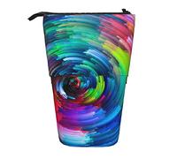 VhoMes Estuche para lápices, Estuche telescópico Estampado Multicolor para bolígrafos, Taza para lápices con Cremallera