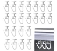 VHPNWJOB 100 Piezas Ganchos Deslizantes para Rieles de Cortinas para Cortina de Ventana Puerta Cortina de Ducha para Cortinas con Ganchos Plegables para Rieles Interiores Curtain Rolls Hooks