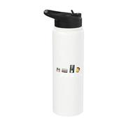 VHS - Cinta de casete para disquetes, diseño retro Stainless Steel Insulated Water Bottle