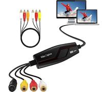 VHS to Digital Converter,Video Capture Card Device,VHS VCR Hi8 Mini DV to Mac Digital Converter,RCA to USB Video Converter for PC TV Tape Player Camcorder,Mac Windows Vista Compatible