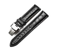 VHTDFEVXO Correa de Reloj de Cuero, 18/20/22/24mm Alligator Leather Men Watchband Elegant Simple Watch Strap Replacement with Stainless Steel Quick Release